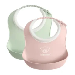 BabyBjörn Duo Slabbetje Pastelgroen / Pastelroze