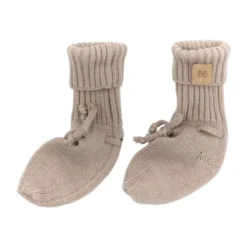 Bamboom Knitted Slofjes Camel