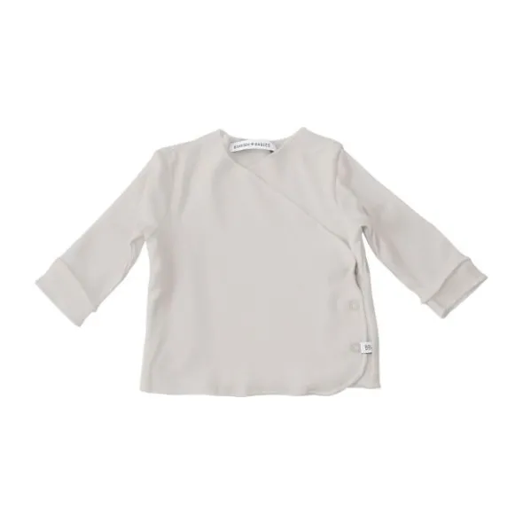 Bamboom T-Shirt Met Overslag - Lange Mouw - 1 Mnd - Sand