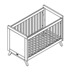 Bopita Fenna Babykamer Wit / Naturel | Bed 60 x 120 cm + Commode + Kast 2-Deurs