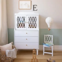 Cam Cam Copenhagen Harlequin French Cabinet - White