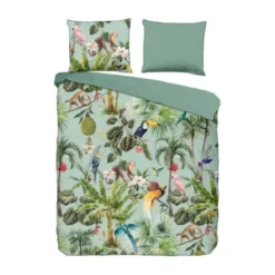 Descanso Organic Dekbedovertrek Green 200 x 200 / 220 cm