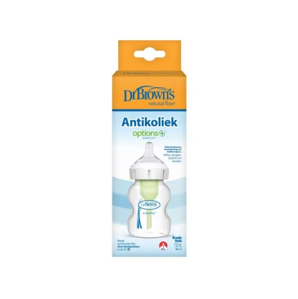 Dr. Brown's Options+ Anti-colic Brede Halsfles 150 ml
