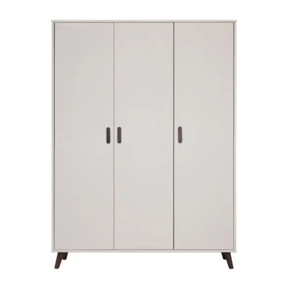 Europe Baby Olivia II Kledingkast 3-Deurs - Oatmeal / Walnoot - Retro