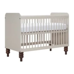 Europe Baby Olivia II Ledikant 60 x 120 cm - Oatmeal / Walnoot - Bold