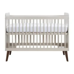 Europe Baby Olivia II Ledikant 60 x 120 cm - Oatmeal / Walnoot - Retro
