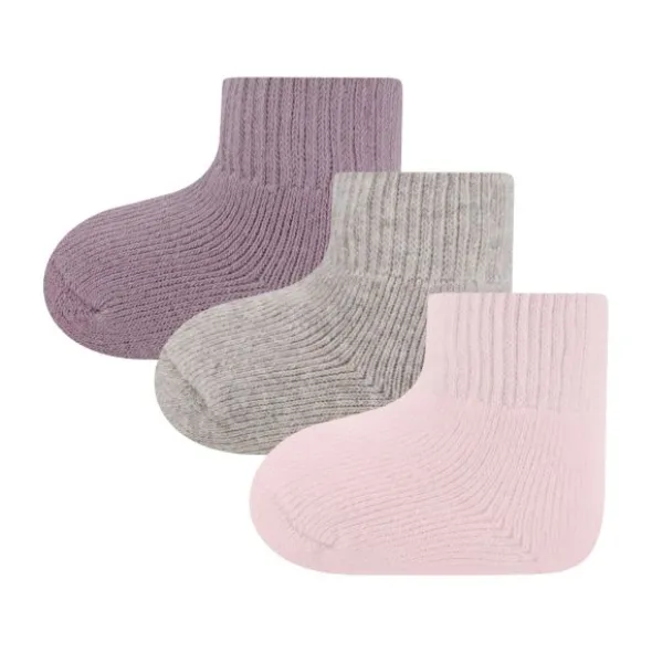 Ewers Uni Babysokjes - 3-Pack - One Size - Paars/Roze