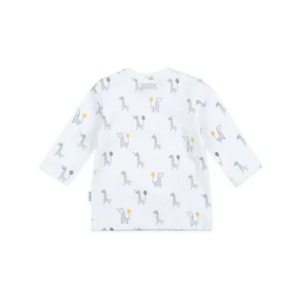 Feetje AOP Giraffe T-Shirt Lange Mouwen Wit Mt. 62