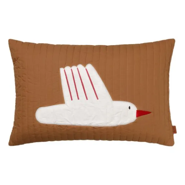 Ferm Living - Bird Quilted Kussen - 60x40 cm - Sugar Kelp