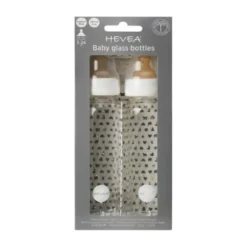 Hevea Glazen Fles 240 ml 2 Stuks