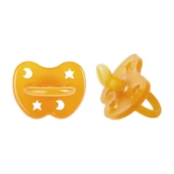 Hevea Orthodontische Fopspeen - 0-3 Mnd – 2 Stuks - Naturel