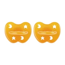 Hevea Orthodontische Fopspeen - 0-3 Mnd – 2 Stuks - Naturel