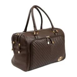 Isoki Double Zip Luiertas - Diagonal Quilted Chocolate