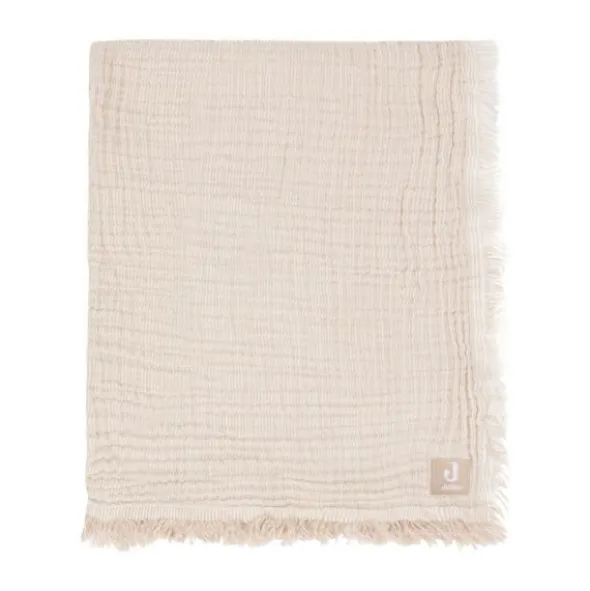 Jollein Deken Wieg - 75 x 100 cm Fringe Stripe Biscuit/Ivory GOTS