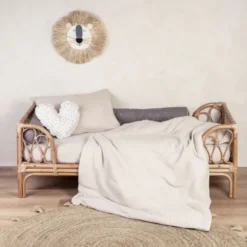 Julius Zöllner Muslin Bedlinnen - Sand - 80×80 + 35×40 cm