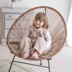 Julius Zöllner Muslin Jumper Slaapoverall - Sand - Maat 80