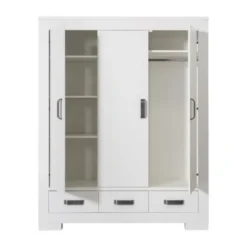 Kidsmill Brent Kledingkast 3-Deurs Wit