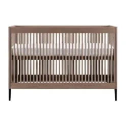 Kidsmill Levi Babykamer Incl. Ronde Potenset Walnoot | Ledikant 60 x 120 cm + Commode