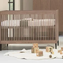 Kidsmill Levi Ledikant 60x120 cm - Ronde Poot - Walnoot