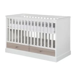 Kidsmill Newport Babybed Wit / Eiken 70 x 140 cm