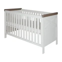 Kidsmill Savigno Babybed 70 x 140 cm Grijs Met Kruis