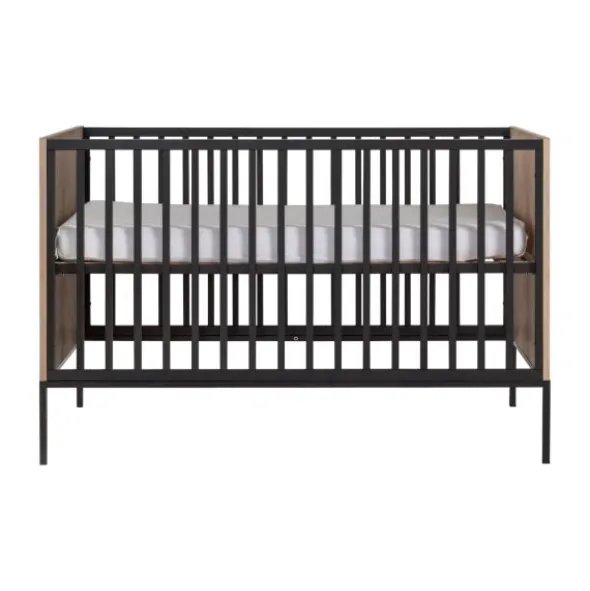 Kidsmill Vince Babybed Black / Oak 70 x 140 cm