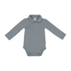Klein Baby Polo Romper Rib - maat 50 - Stone Green