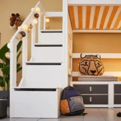 LIFETIME Breeze Hoogslaper Met Trapkast - Wit