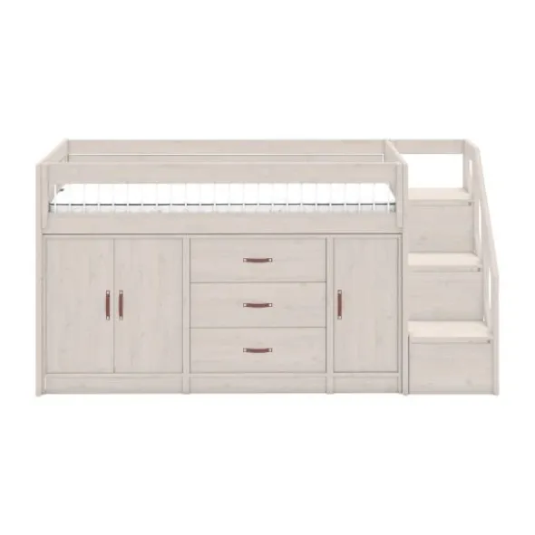 LIFETIME Kidsrooms Halfhoogslaper All-In-One Luxe Whitewash