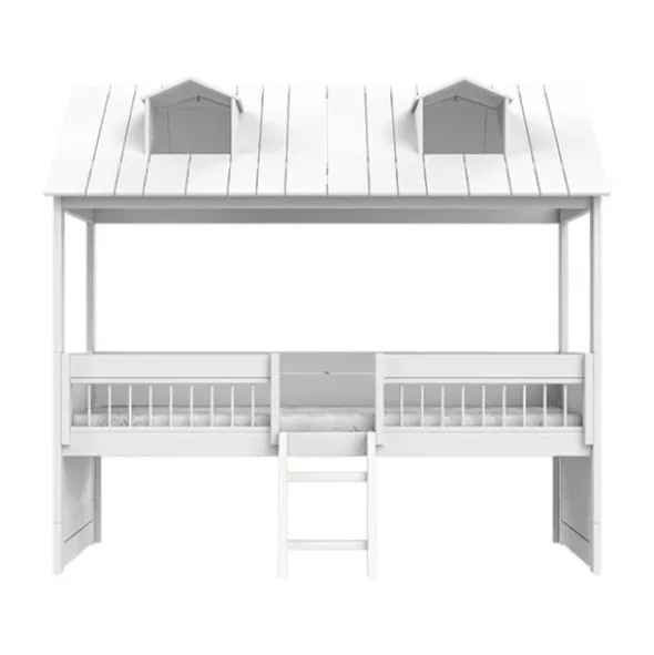 LIFETIME Kidsrooms Kajuitbed - Beachhouse - Met Trap & Luxe Lattenbodem - Wit