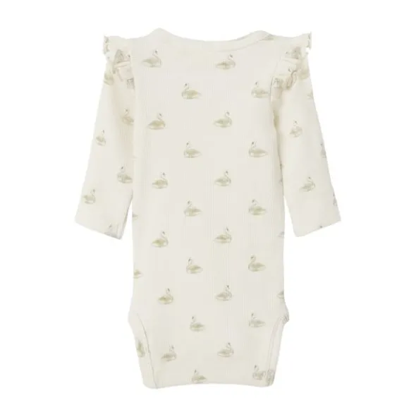 Lil' Atelier Swan Romper - Mt. 56 - Pastel Parchment