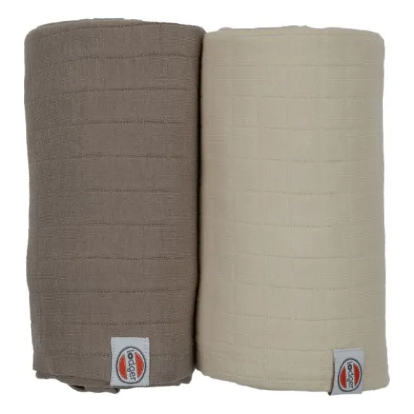 Lodger Hydrofieldoek - 2 Stuks - 110 x 110 cm - Birch / Buffalo