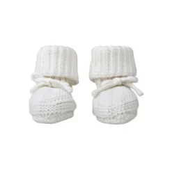 Lodger Knit Slofjes - 0-6 mnd - Cloud Dancer