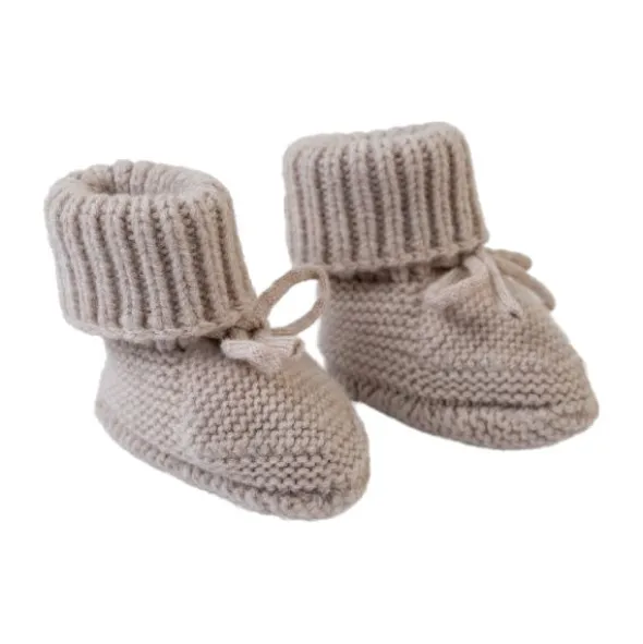 Lodger Slofjes - Merinowol - 0-6 mnd - Beige