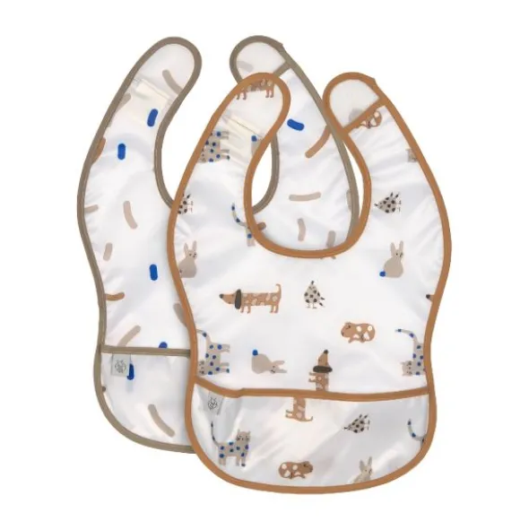 Lässig Little Mateys Slabbetjes Royal Blue 6-24 Mnd 2 Stuks
