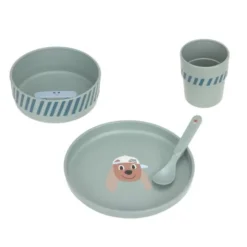 Lässig Tiny Team Dog Dinerset - Groen/Blauw