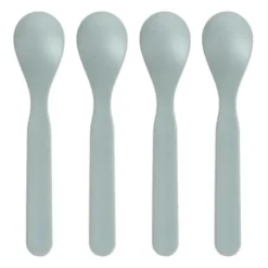 Lässig Tiny Team Dog Lepels - 4 Stuks - PP/Cellulose - Blauw