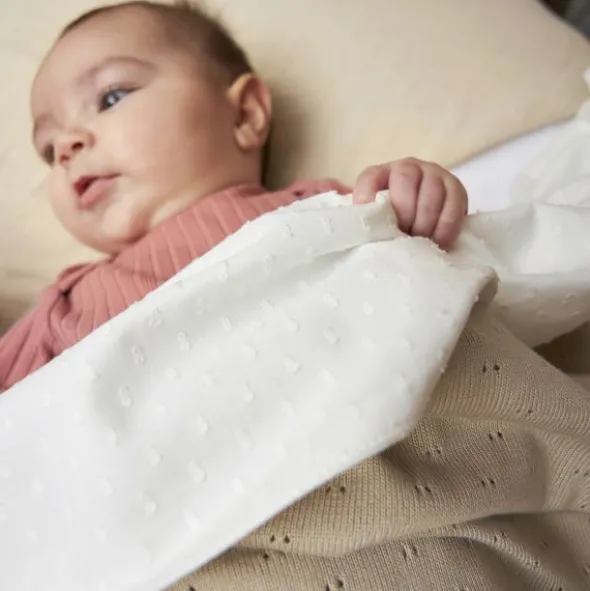 Meyco Baby Plume Wieglaken - 75 x 100 cm - Offwhite