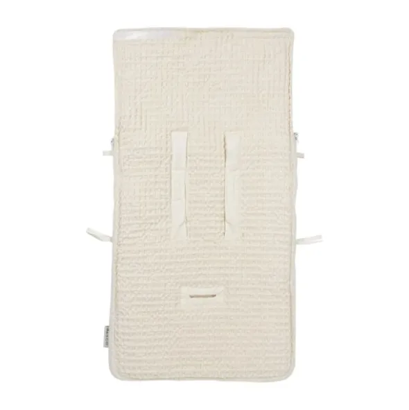 Meyco Baby Wafel Teddy voetenzak - nature - 40x82cm
