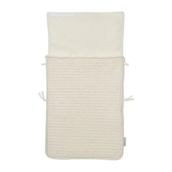Meyco Baby Wafel Teddy voetenzak - nature - 40x82cm