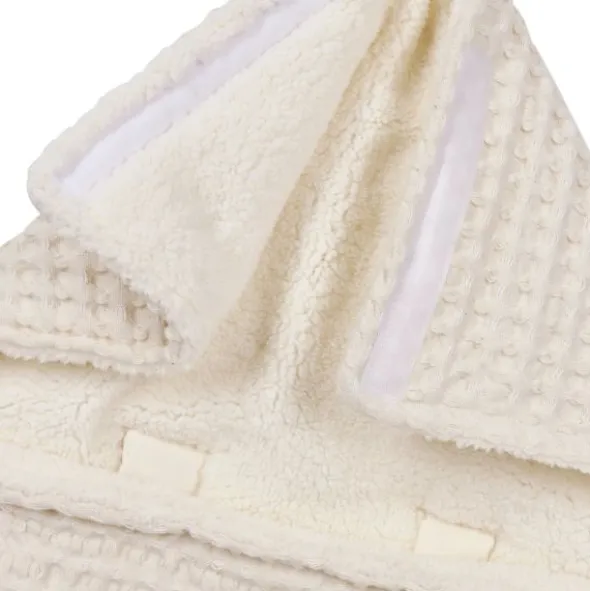 Meyco Baby Wafel Teddy voetenzak - nature - 40x82cm