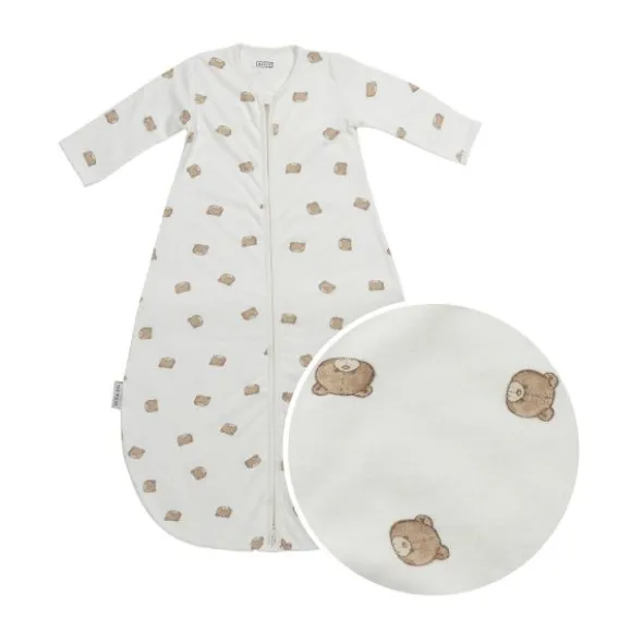 Meyco Bear Slaapzak met vaste mouw rond - 80 cm - Jersey