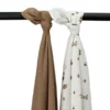 Meyco Forest Animals Swaddle - 2 Stuks - Toffee