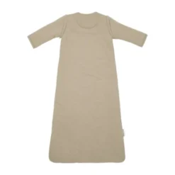 Meyco Slub Baby Slaapzak met Smile Applicatie en Afritsbare Mouwen - Taupe/Offwhite - 110 cm