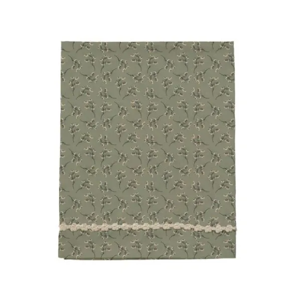 Mies & Co Daisies Ledikantlaken - 110 x 140 cm - Teagreen