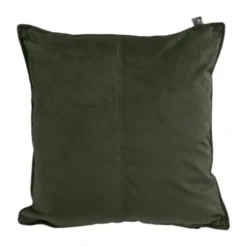 Overseas Middlestitch Velours Kussen Olive 45 x 45 cm