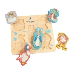 Pieter Konijn Houten Inlegpuzzel - 5 Figuren
