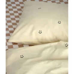 Studio Ditte Dekbedovertrek Smiley - 140 x 220 cm - Vanille