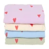 Studio Noos Swaddle - Light Blue Hearts - 70x70 cm