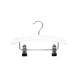 TWF Kledinghanger Met Clips - 3 Stuks - Hout Wit